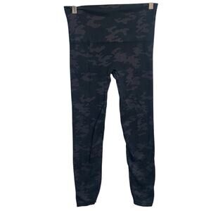 Spanx Black High Waisted Camouflage Seamless Stretch Legging Tights W-459 Size L